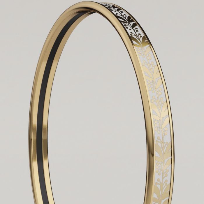 HERMES agata bangle MENS gold